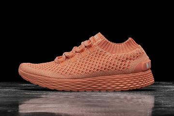 Orange Nobull Melon Knit Runner Men's Running Shoes | CA K1046O